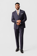 Three-piece navy suit