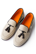 Sandstone Suede Tassel Loafers