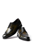 Olive Patina Derby Shoes