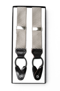 Classic Taupe Herringbone Suspenders