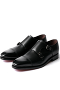 Classic Noir Double Monk Strap Shoes