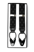Midnight Diamond Leather-End Suspenders