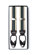Heritage Stripe Leather-End Suspenders